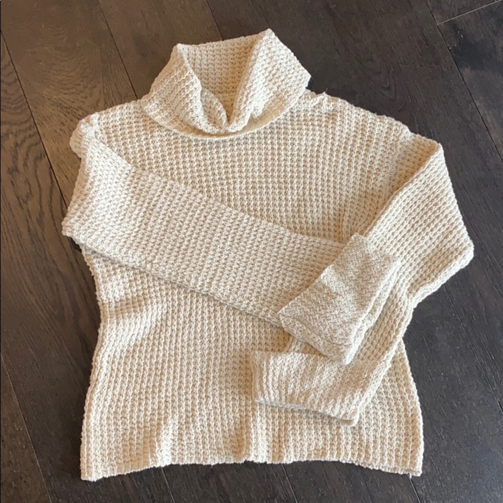 Chunky, oversized, waffle knit sweater